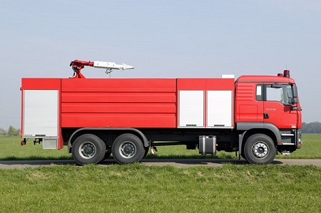 “擔(dān)負(fù)高空滅火任務(wù)”馬基路斯MAGIRUS高噴車